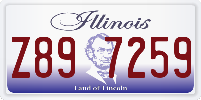 IL license plate Z897259