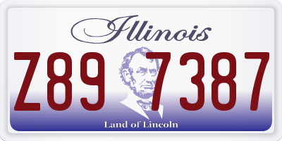 IL license plate Z897387