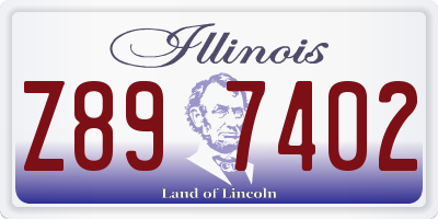 IL license plate Z897402