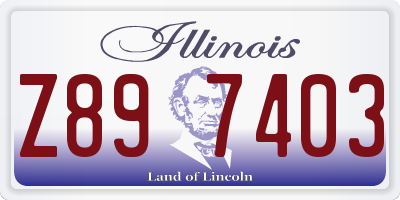 IL license plate Z897403