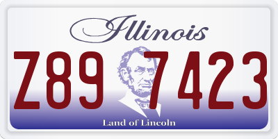 IL license plate Z897423