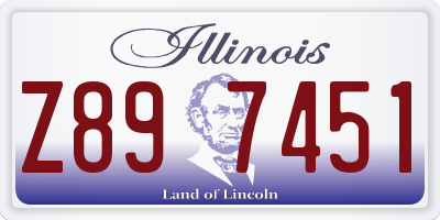 IL license plate Z897451