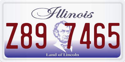 IL license plate Z897465