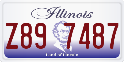 IL license plate Z897487