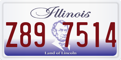 IL license plate Z897514