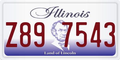 IL license plate Z897543