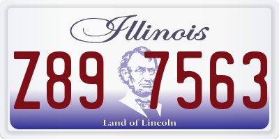 IL license plate Z897563