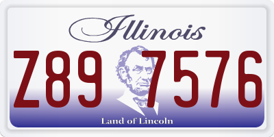 IL license plate Z897576