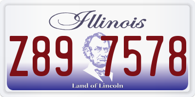 IL license plate Z897578