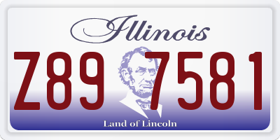 IL license plate Z897581