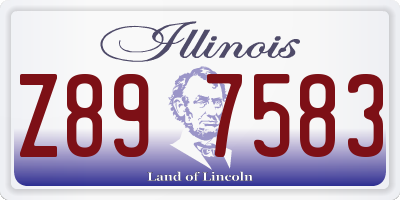 IL license plate Z897583