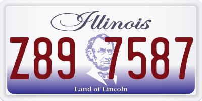 IL license plate Z897587
