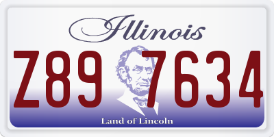 IL license plate Z897634