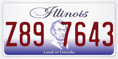 IL license plate Z897643