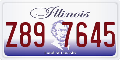IL license plate Z897645