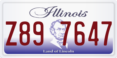 IL license plate Z897647
