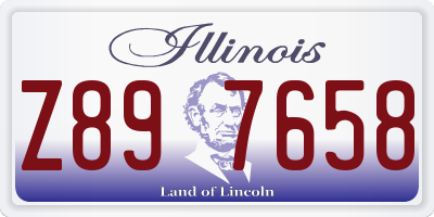 IL license plate Z897658