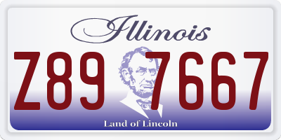 IL license plate Z897667