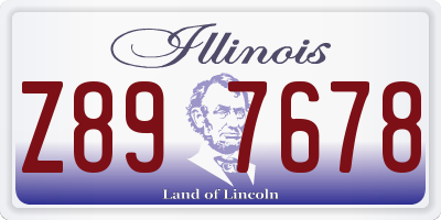 IL license plate Z897678