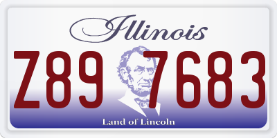 IL license plate Z897683