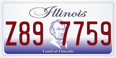 IL license plate Z897759