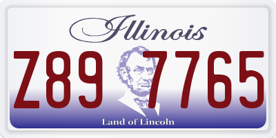 IL license plate Z897765
