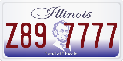 IL license plate Z897777