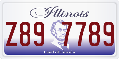 IL license plate Z897789