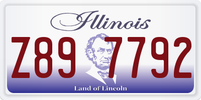 IL license plate Z897792