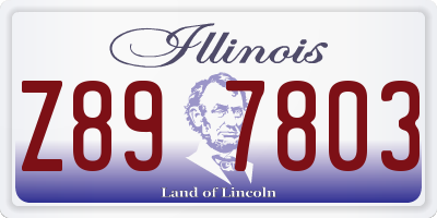 IL license plate Z897803