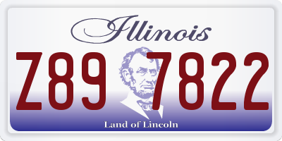 IL license plate Z897822