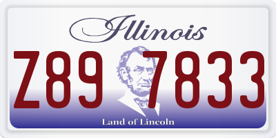IL license plate Z897833