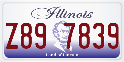 IL license plate Z897839