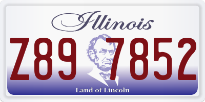 IL license plate Z897852
