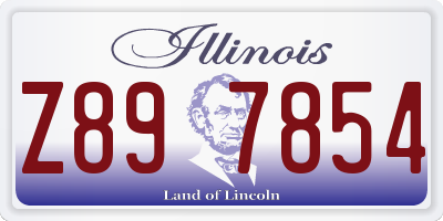 IL license plate Z897854