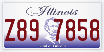IL license plate Z897858