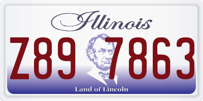 IL license plate Z897863