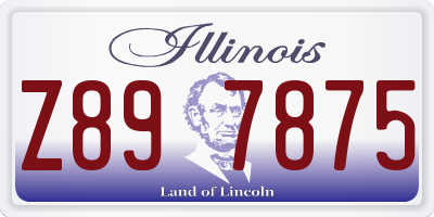 IL license plate Z897875