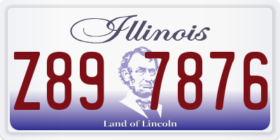 IL license plate Z897876