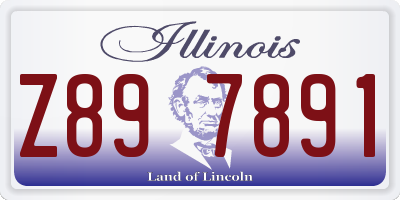 IL license plate Z897891