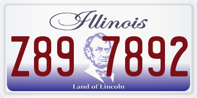IL license plate Z897892