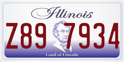 IL license plate Z897934