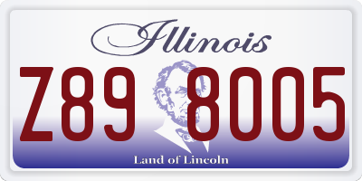 IL license plate Z898005