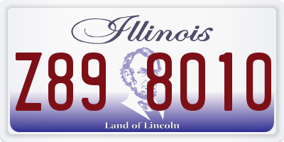 IL license plate Z898010