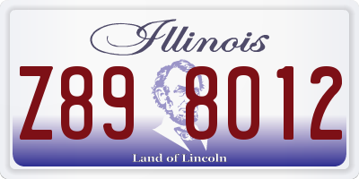 IL license plate Z898012