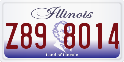 IL license plate Z898014