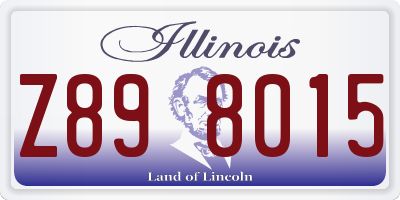 IL license plate Z898015