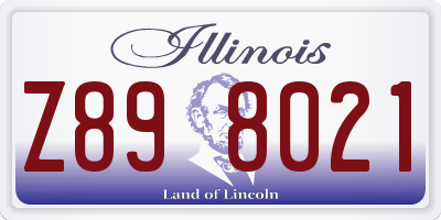 IL license plate Z898021