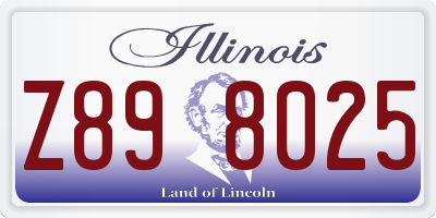 IL license plate Z898025