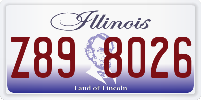 IL license plate Z898026